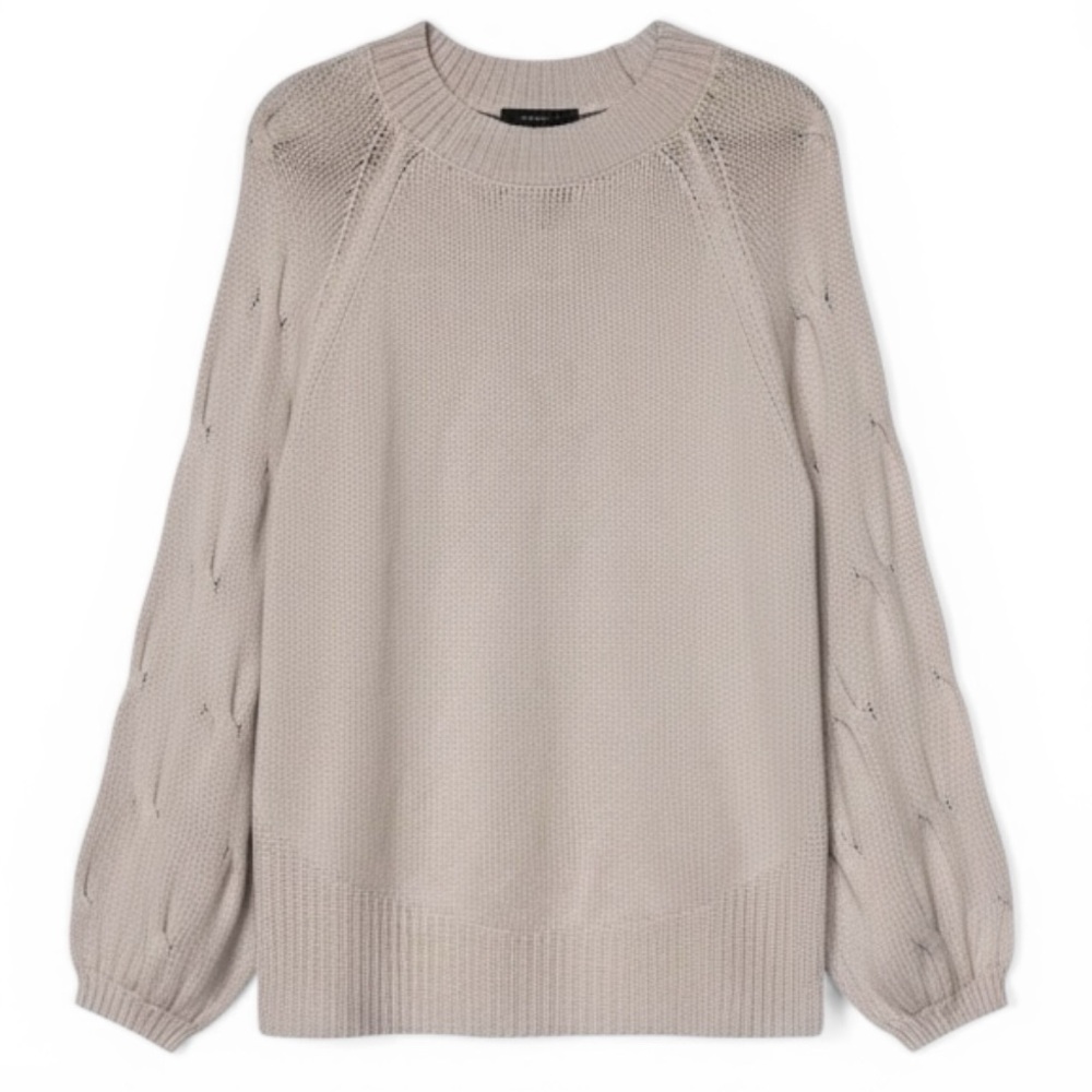 Les Copains Cashmere Crewneck Sweater Lilac Pink Italian Knit EU 44 L